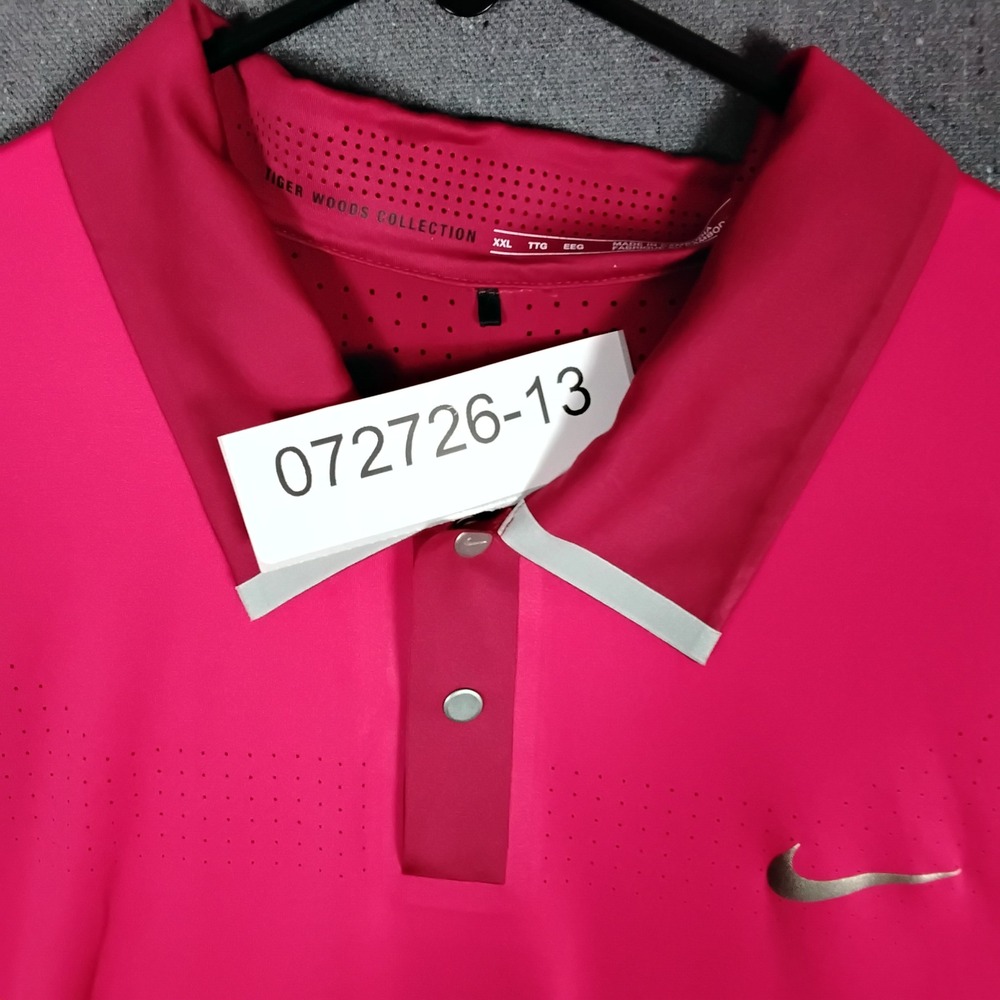 Nike Tiger Woods Collection Golf Polo Shirt Mens XXL RED Dri-Fit adv Performance - Picture 10 of 10